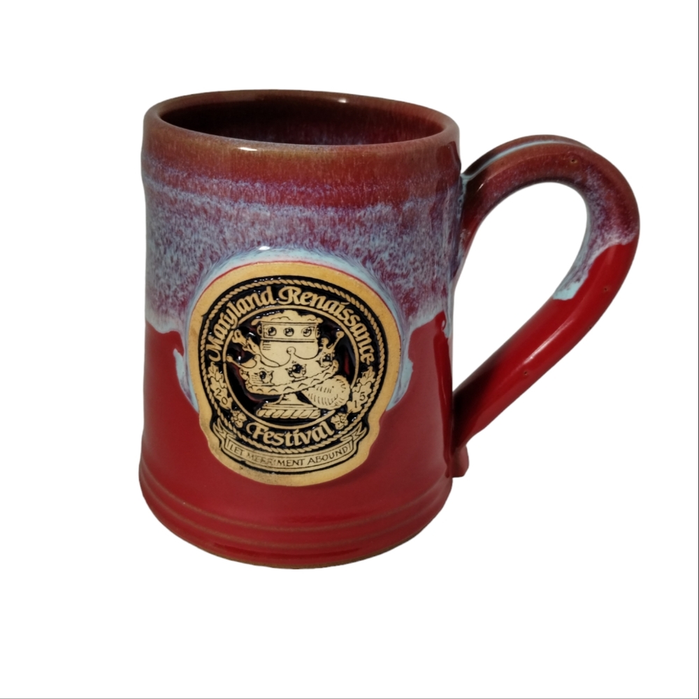 2015 Maryland Renaissance Festival Beer Tankard Mug Grey Fox Pottery
